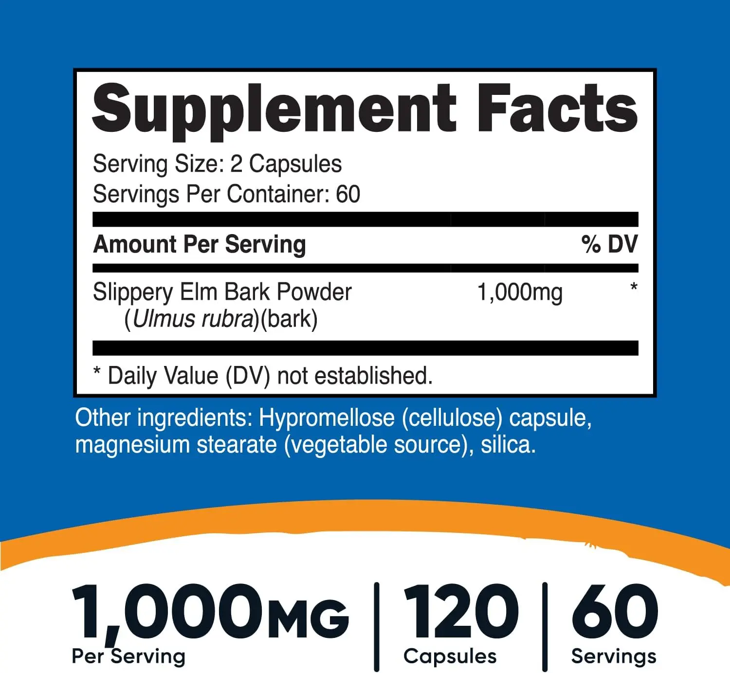 Nutricost Slippery Elm Bark 500 mg Capsules